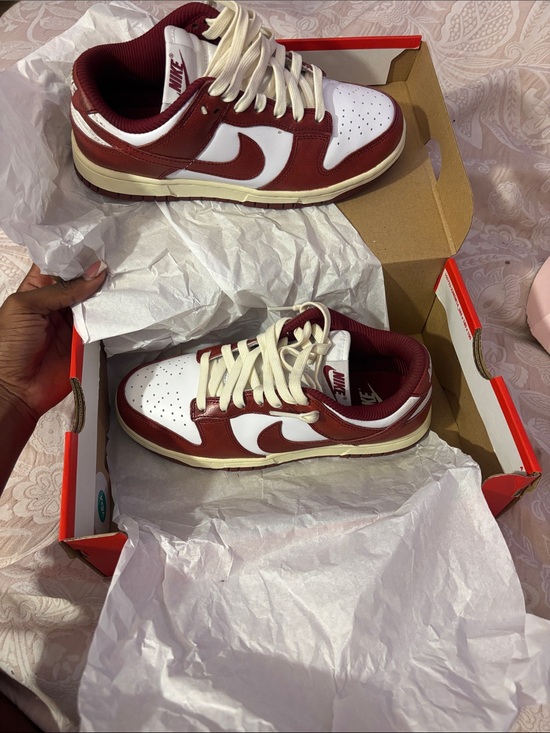 Nike Shoes - Nike Low-Top Sneakers — Maroon, White, Cream